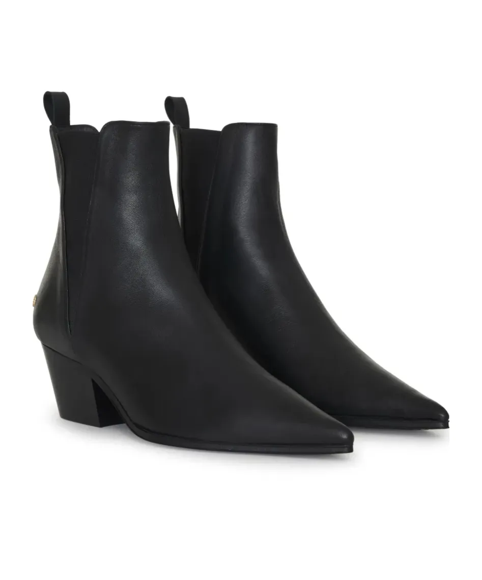 Sky Leather Ankle Boots