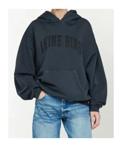 Harvey Distressed Logo Printed Hoodie