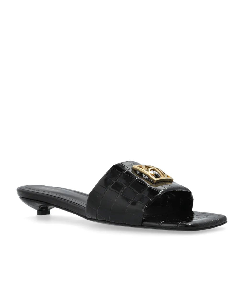 Open-Toe Kitten Heel Slides