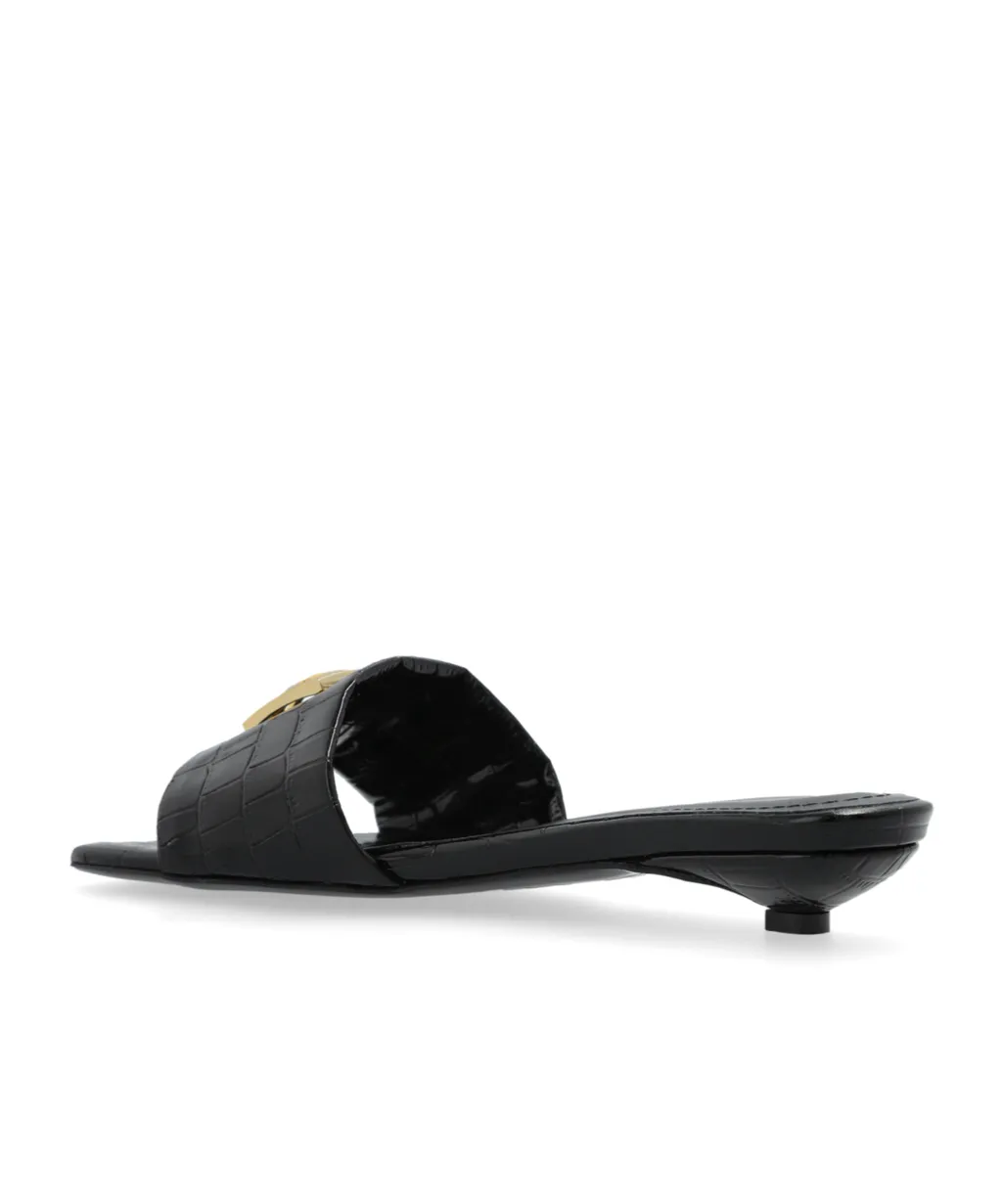 Open-Toe Kitten Heel Slides