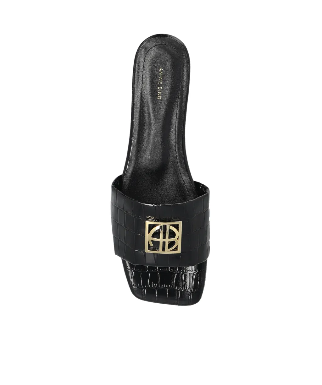 Open-Toe Kitten Heel Slides
