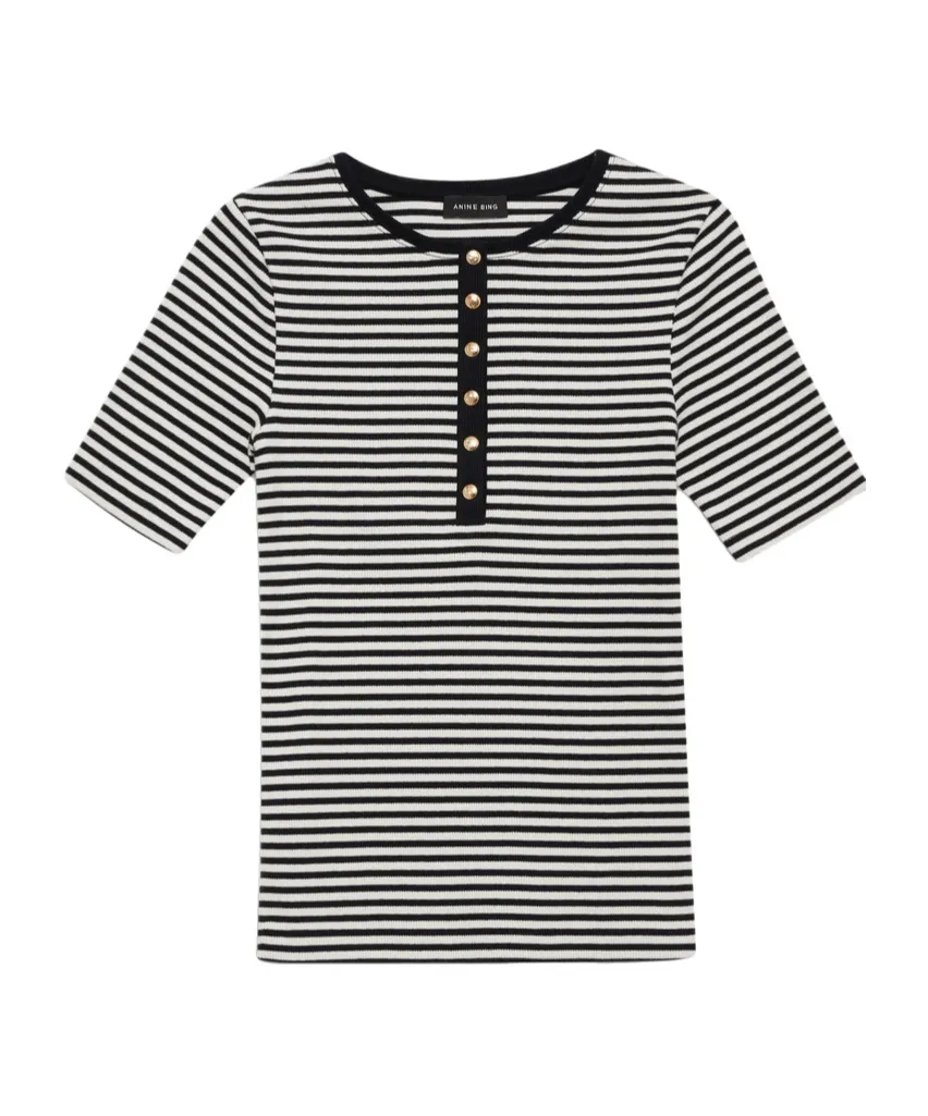 Alessia Striped Knitted T-Shirt