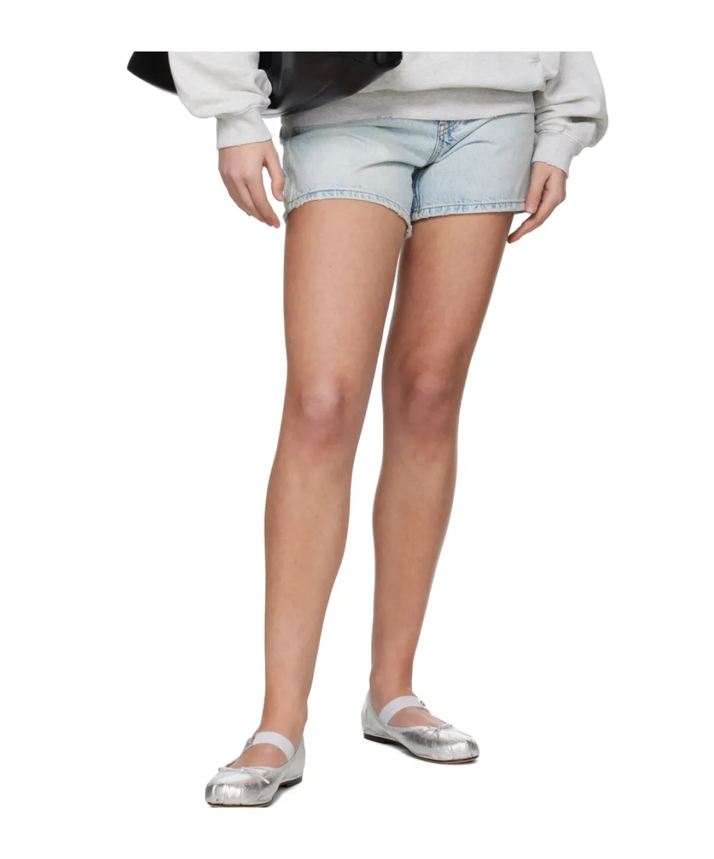 Belt-Loop Denim Shorts