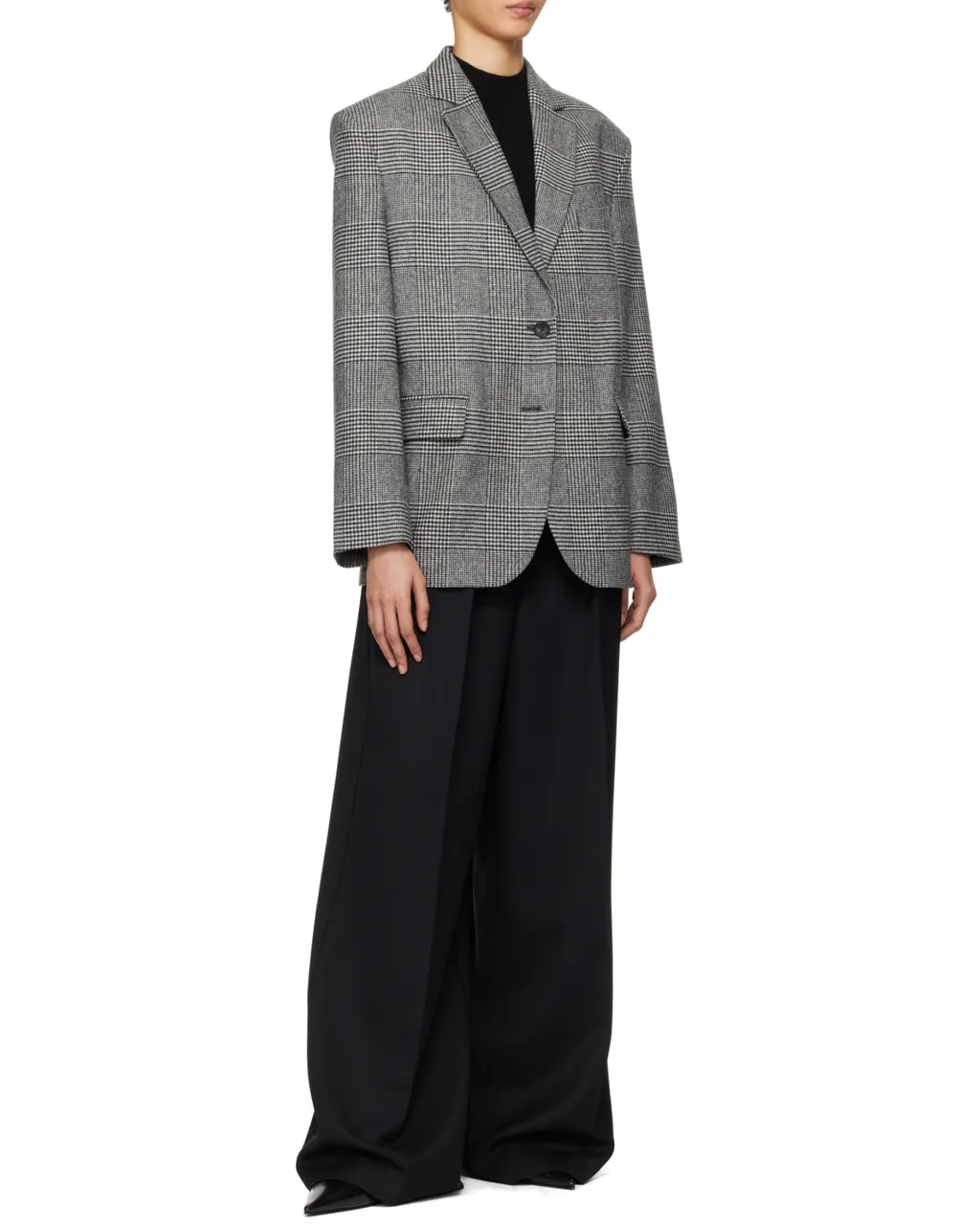 Quinn Checked Single-Breasted Blazer