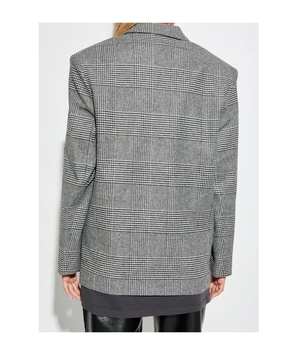 Quinn Checked Single-Breasted Blazer