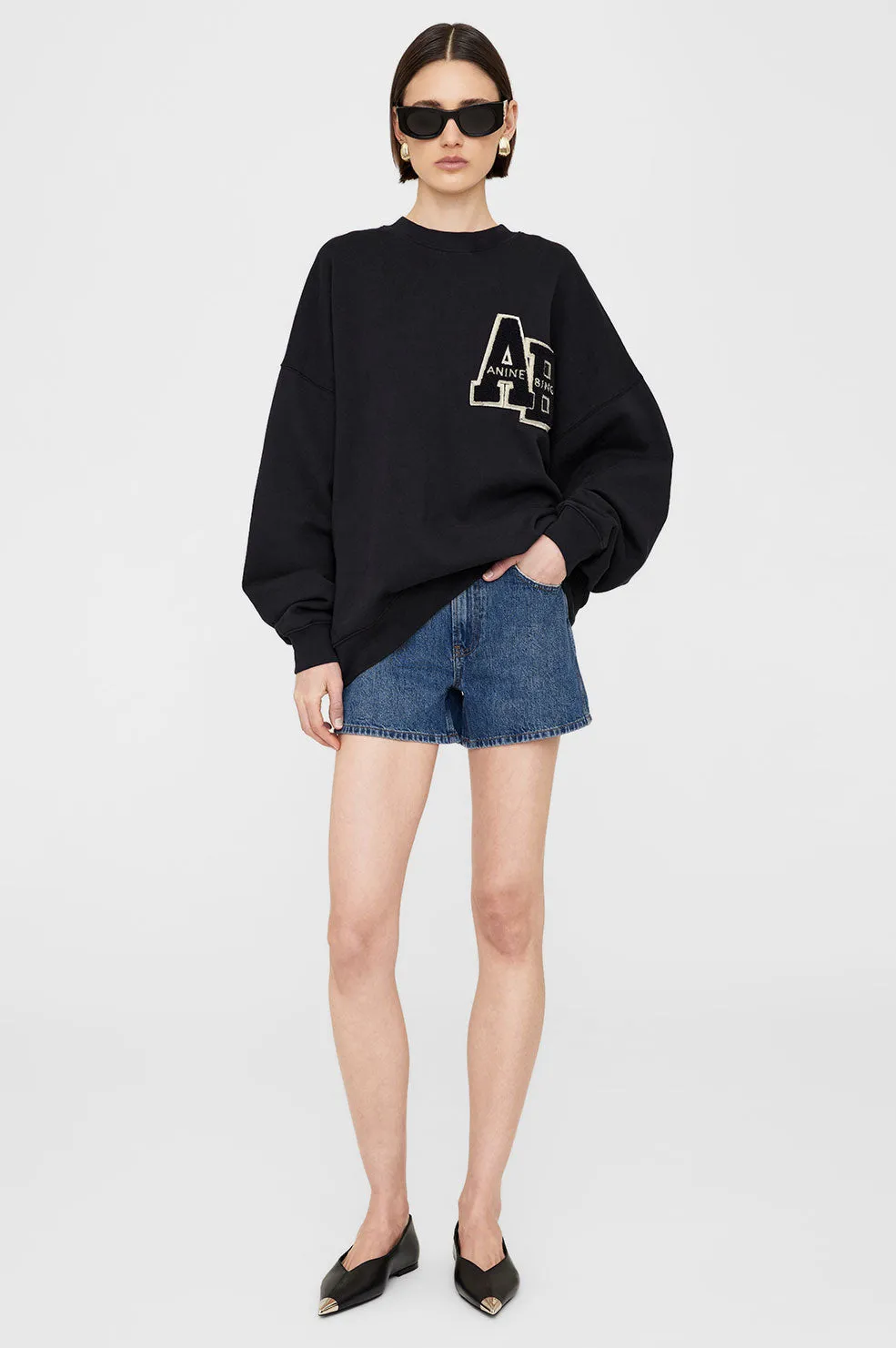 Miles Logo-Patch Jersey Sweatshirt