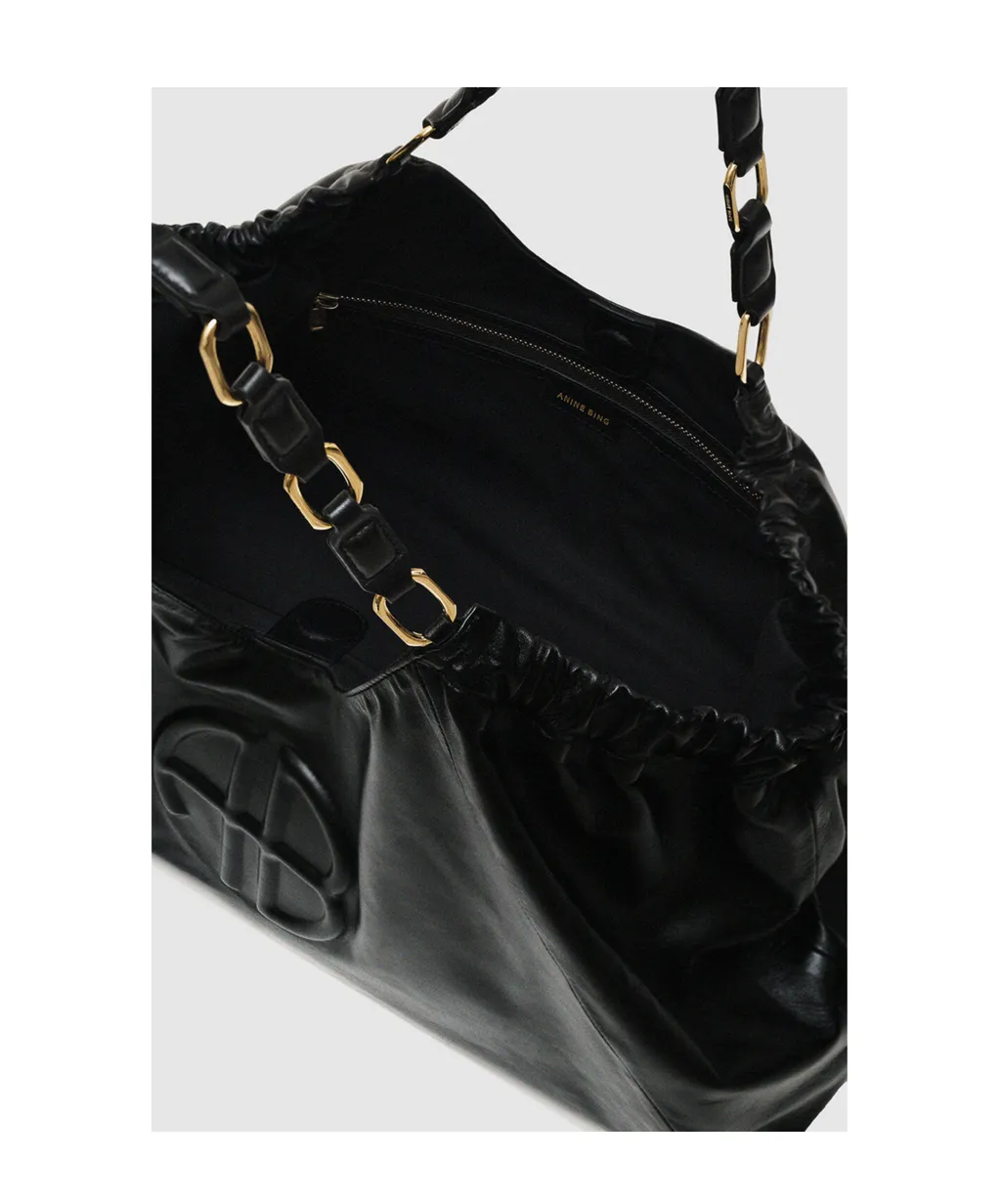 Logo-Embossed Leather Tote Bag