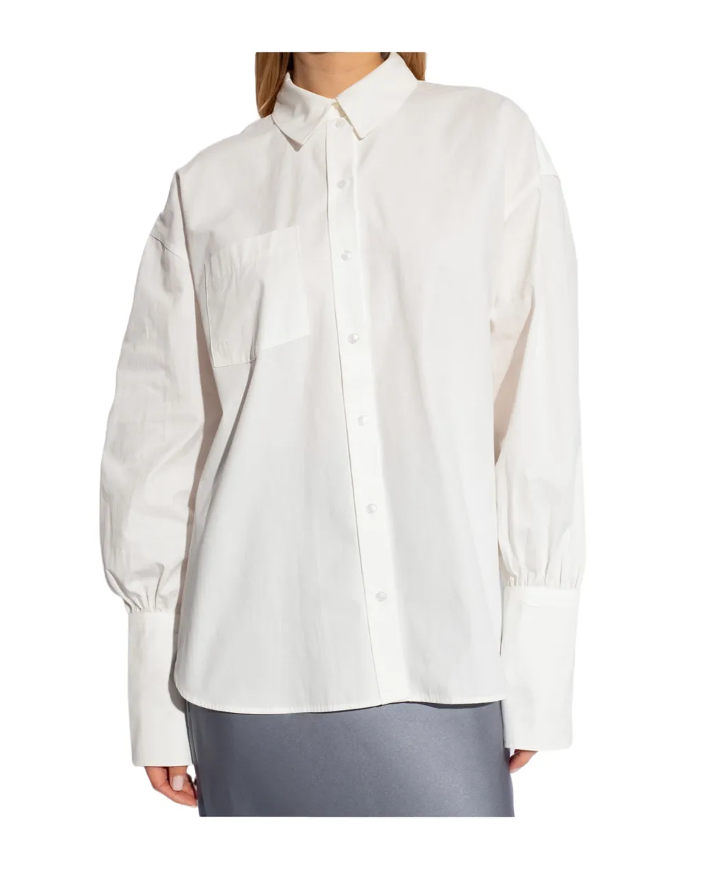Maxine Logo-Embroidered Cotton Shirt