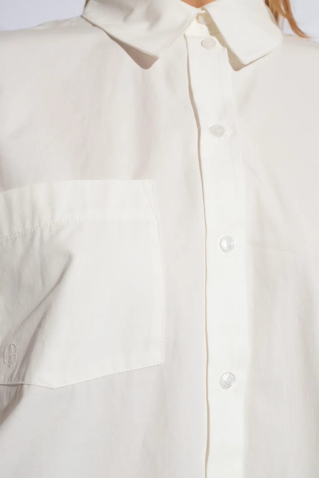 Maxine Logo-Embroidered Cotton Shirt