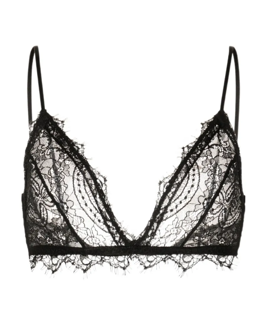Triangle Cup Sheer Lace Bra