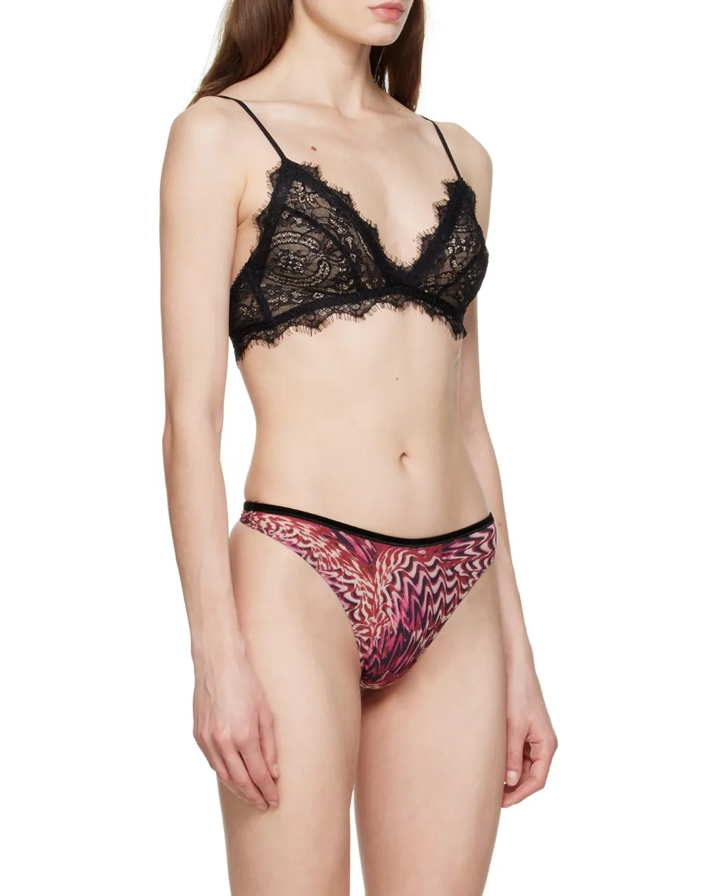 Triangle Cup Sheer Lace Bra