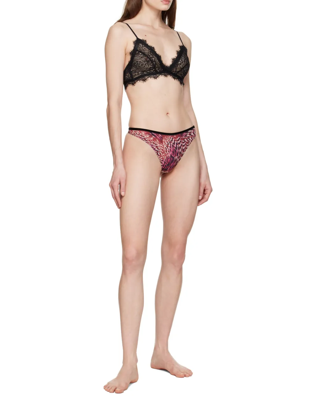 Triangle Cup Sheer Lace Bra