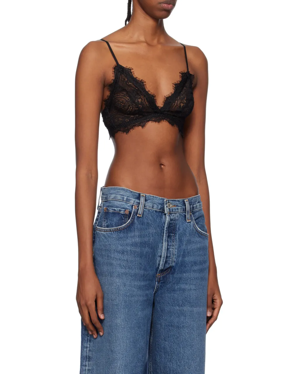 Triangle Cup Sheer Lace Bra