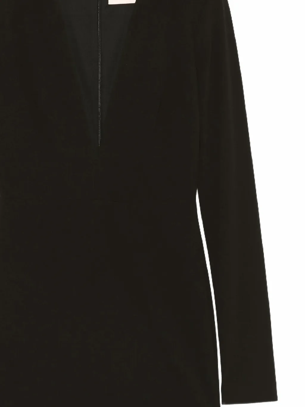 Deep V-Neck Long-Sleeved Dress