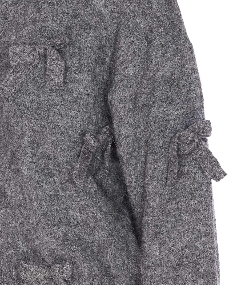 Bow-Detail Zip Bomber