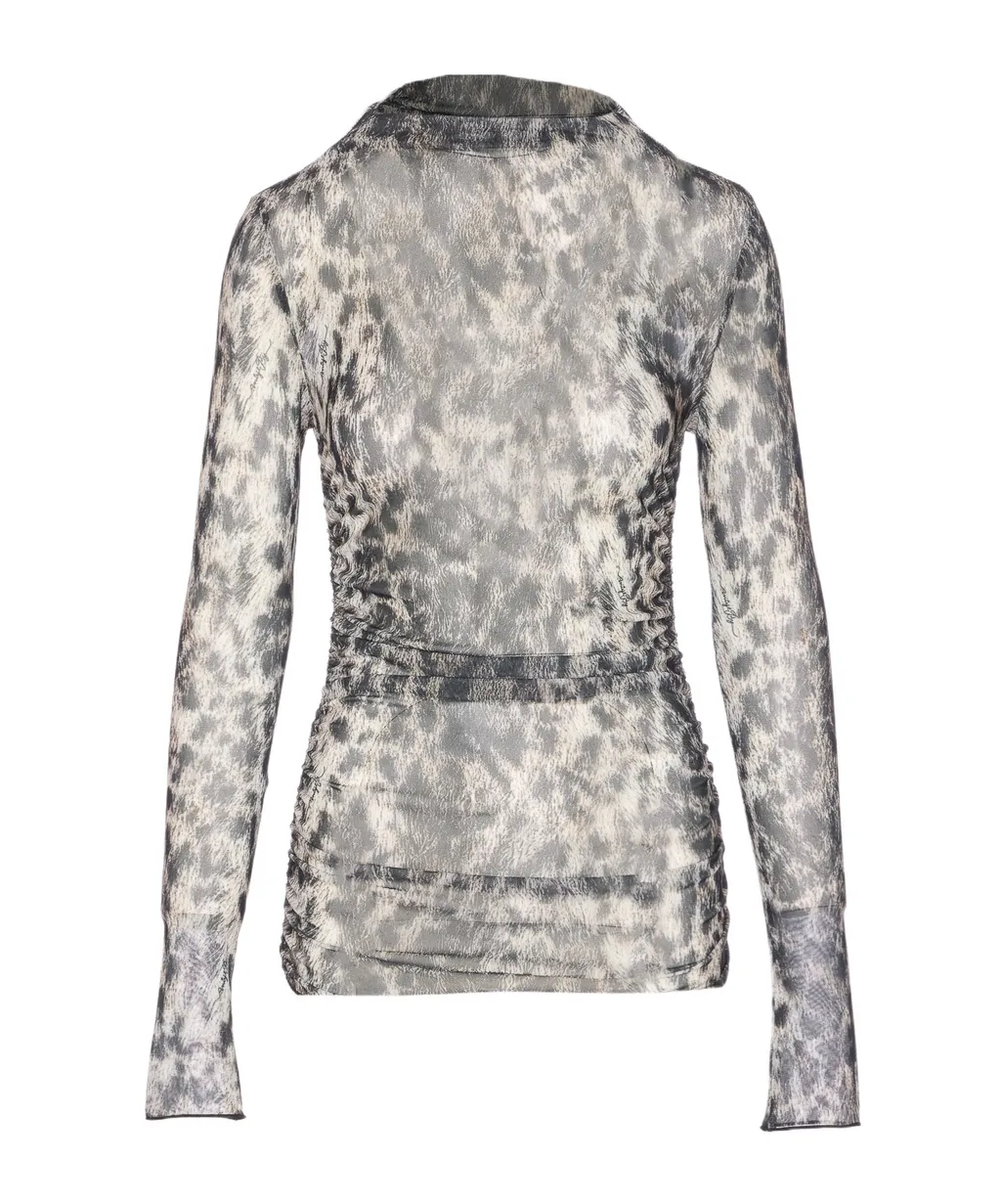 Turtleneck Leopard Print Cardigan