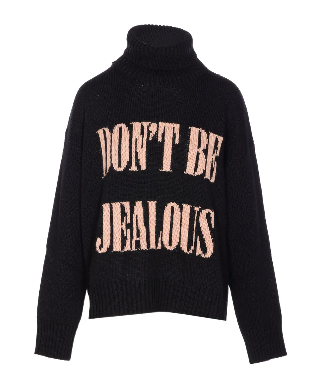 Embroidered Turtleneck Knitwear
