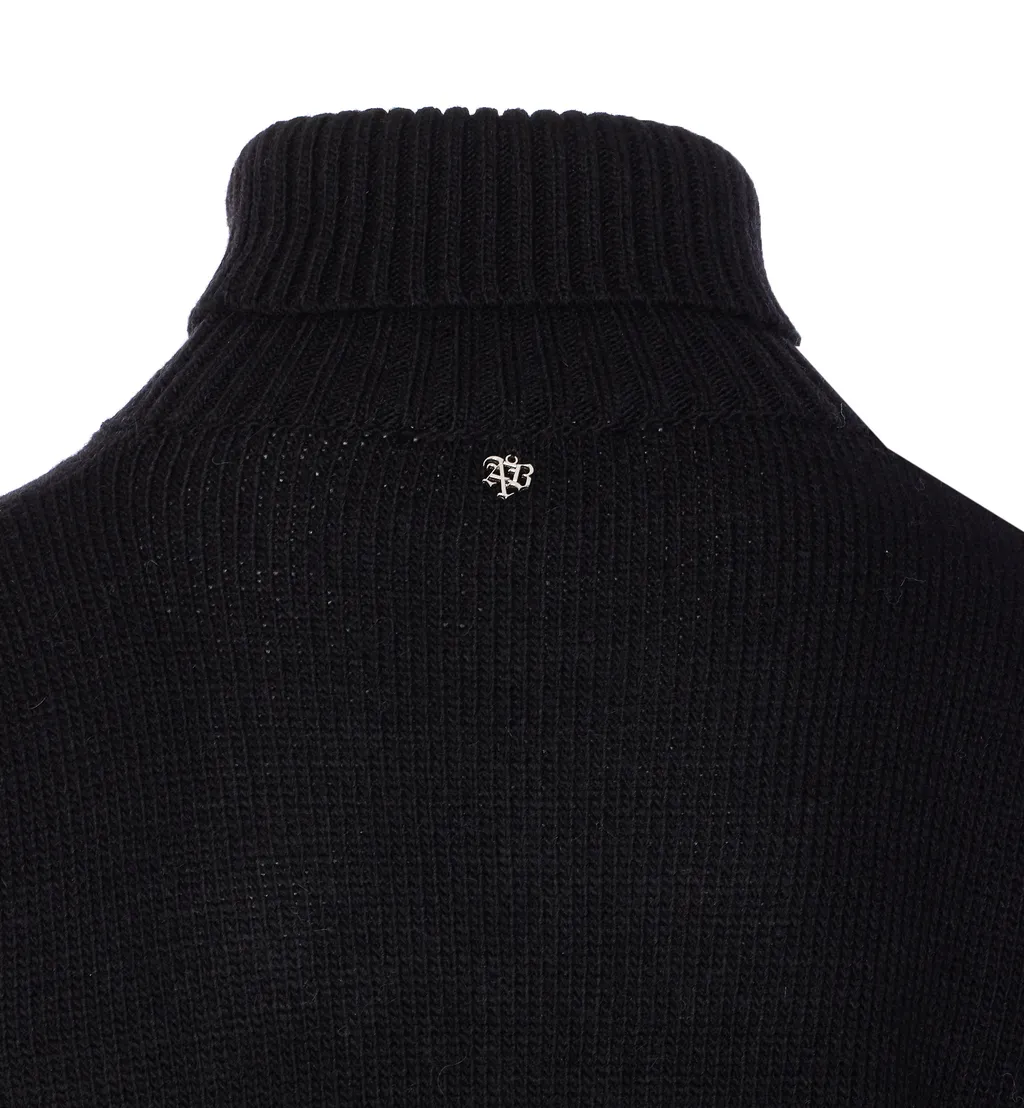 Embroidered Turtleneck Knitwear