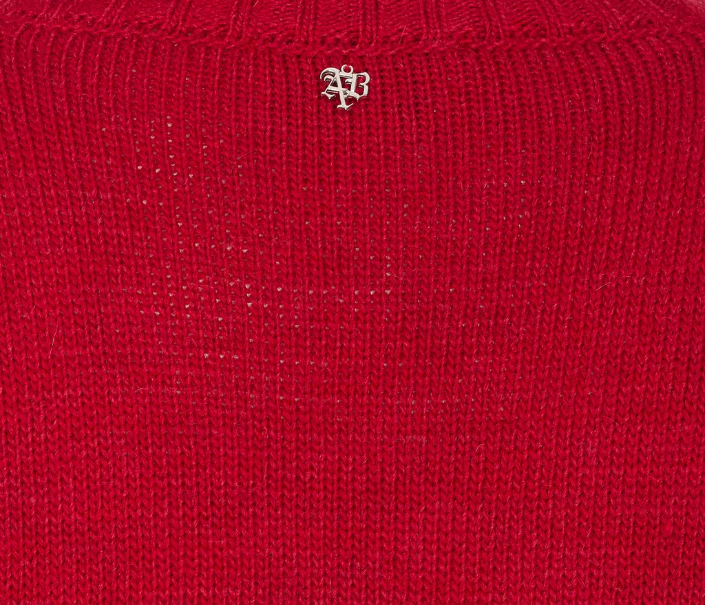 Distressed V-Neck Knitwear