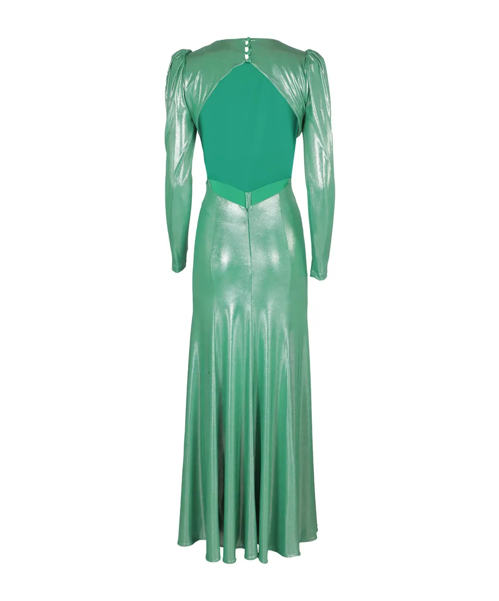Puff Sleeve Maxi Dress
