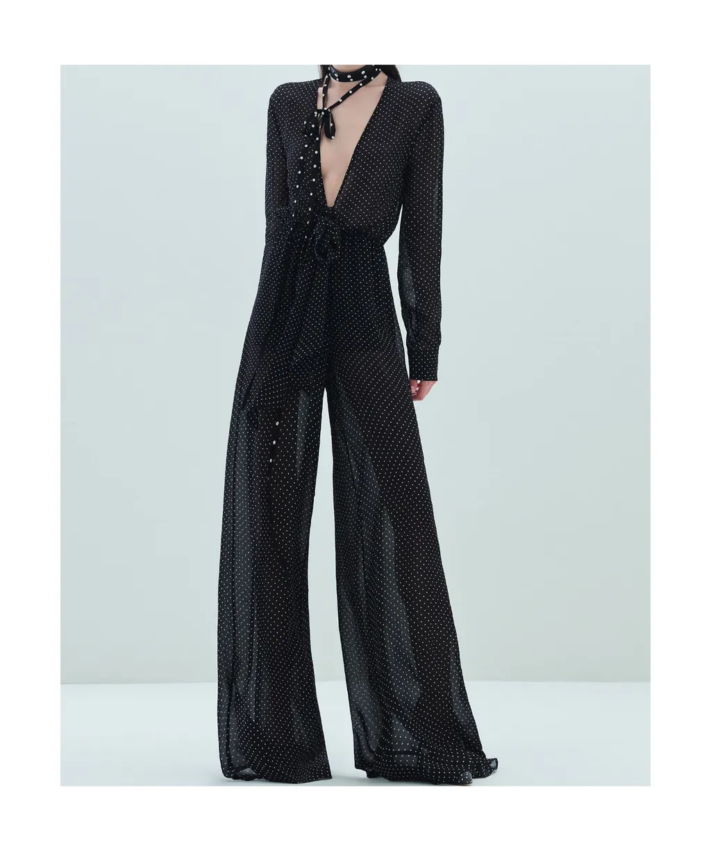 Polka Dot Long Jumpsuit
