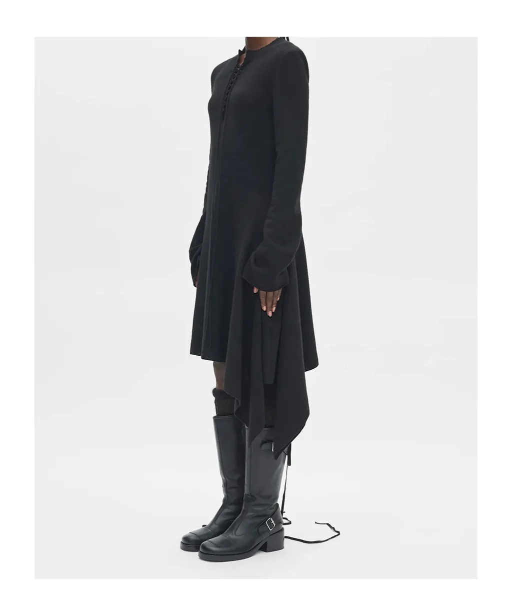 Cordule Lace-Up Serafino Dress