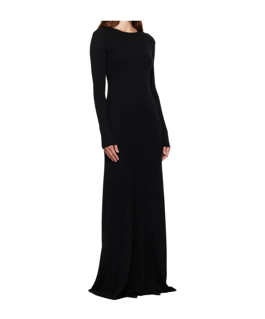 Eva Open-Back Long Knit Maxi Dress