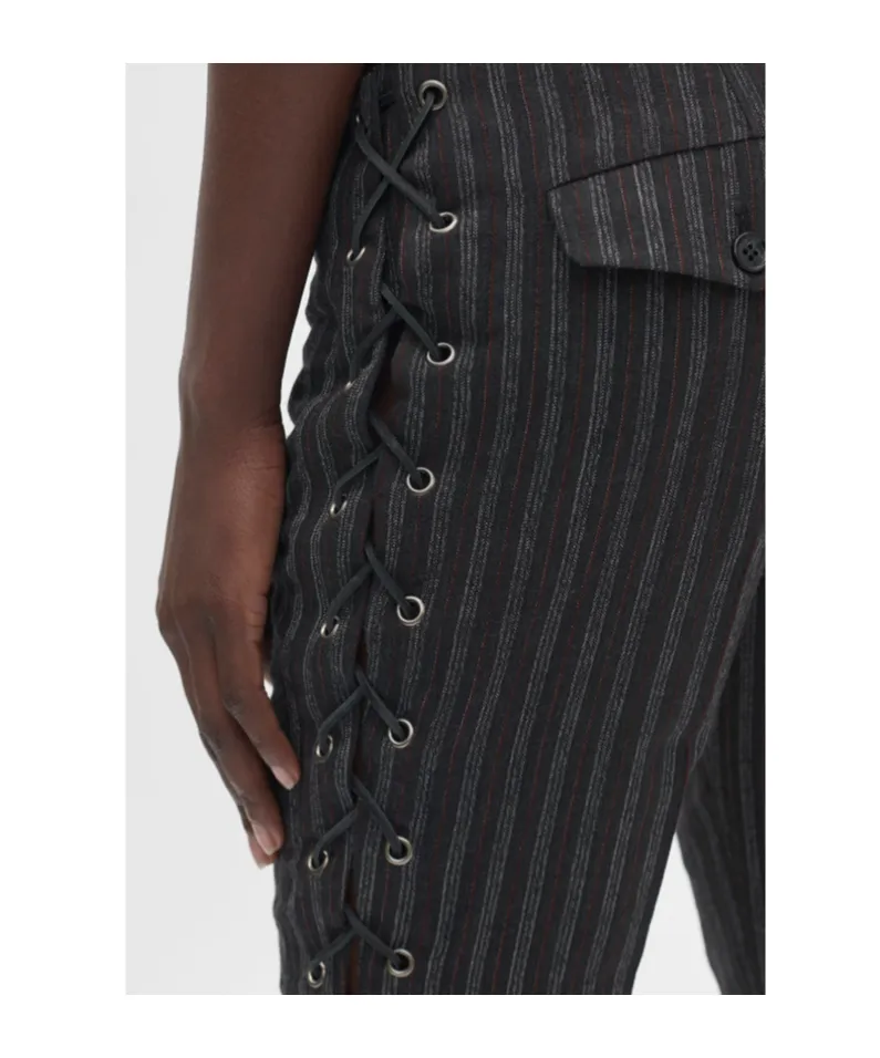 Kel Striped Lace-Up Trousers