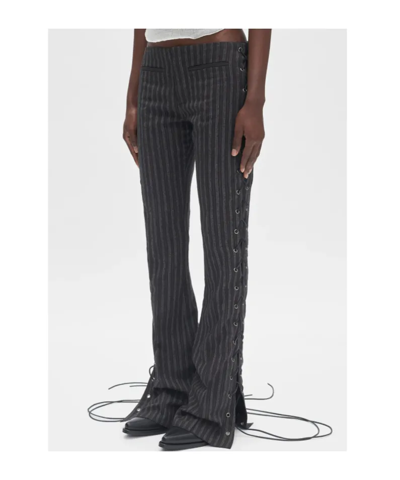 Kel Striped Lace-Up Trousers