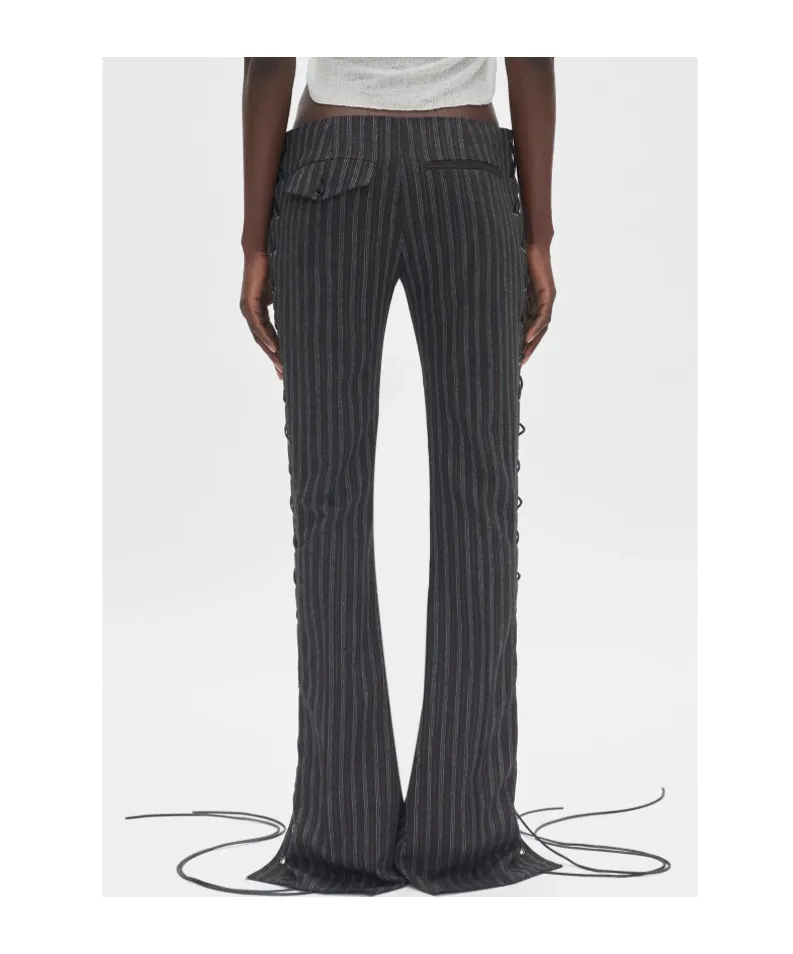 Kel Striped Lace-Up Trousers