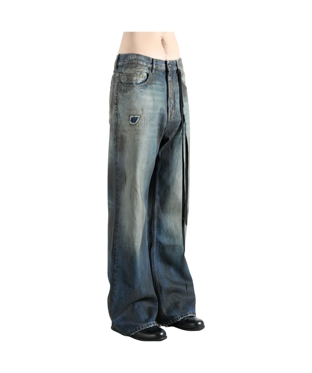 Modest 5 Pockets Distressed Bootcut Trousers