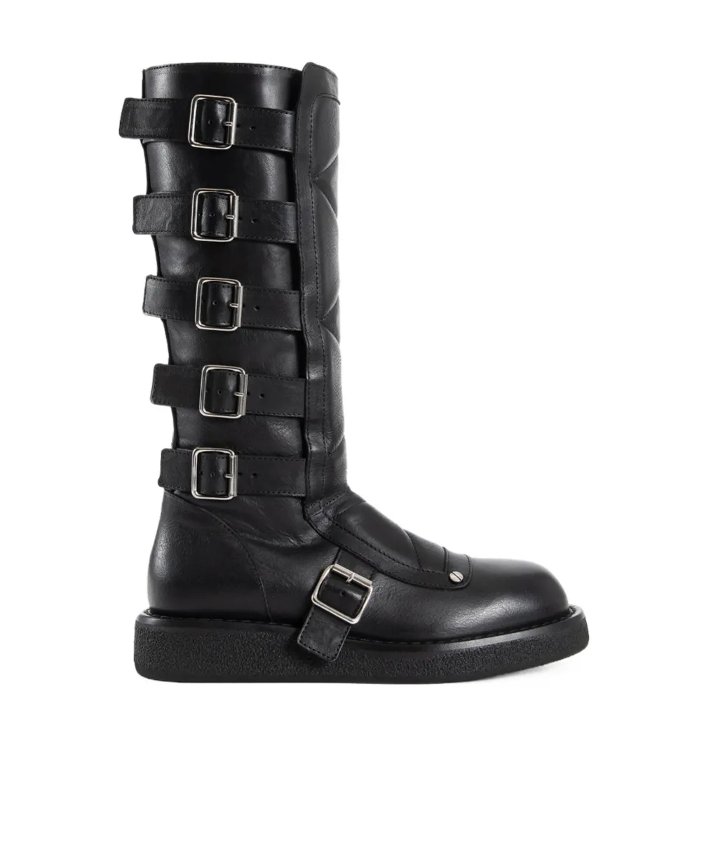 Knee-High Buckled Boots