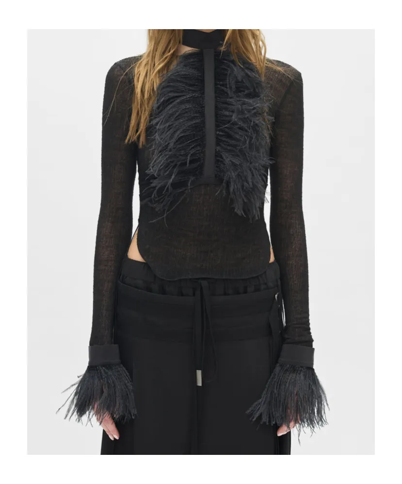 Vaya Frisee Feather-Cuffs