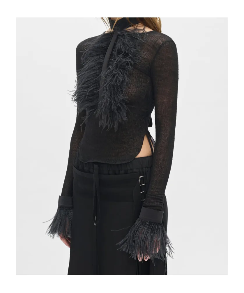 Vaya Frisee Feather-Cuffs