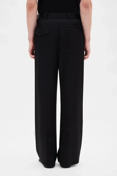 Cyrus Asymmetric Waistband Wide Leg Trousers