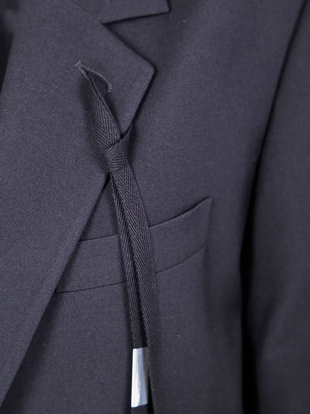 Single-Button Tie-Detail Jacket