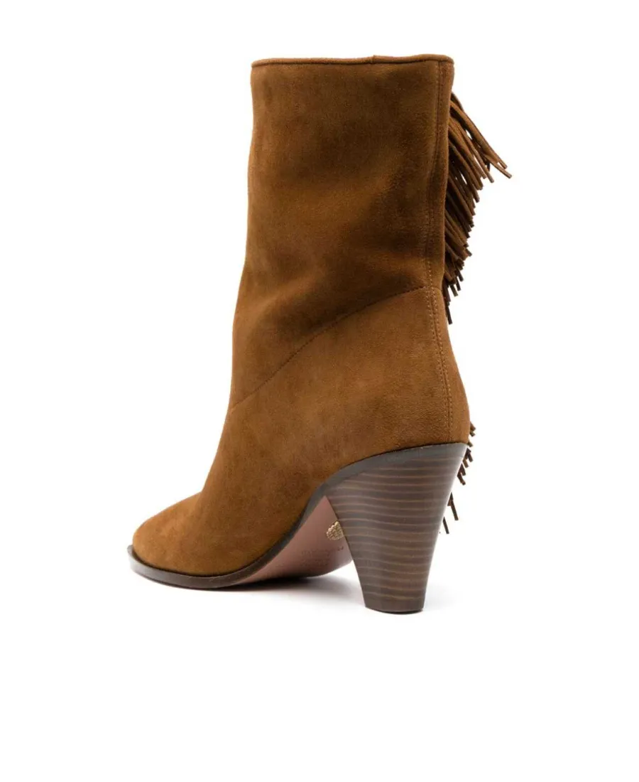 Marfa Fringe Detailed Pointed-Toe Boots