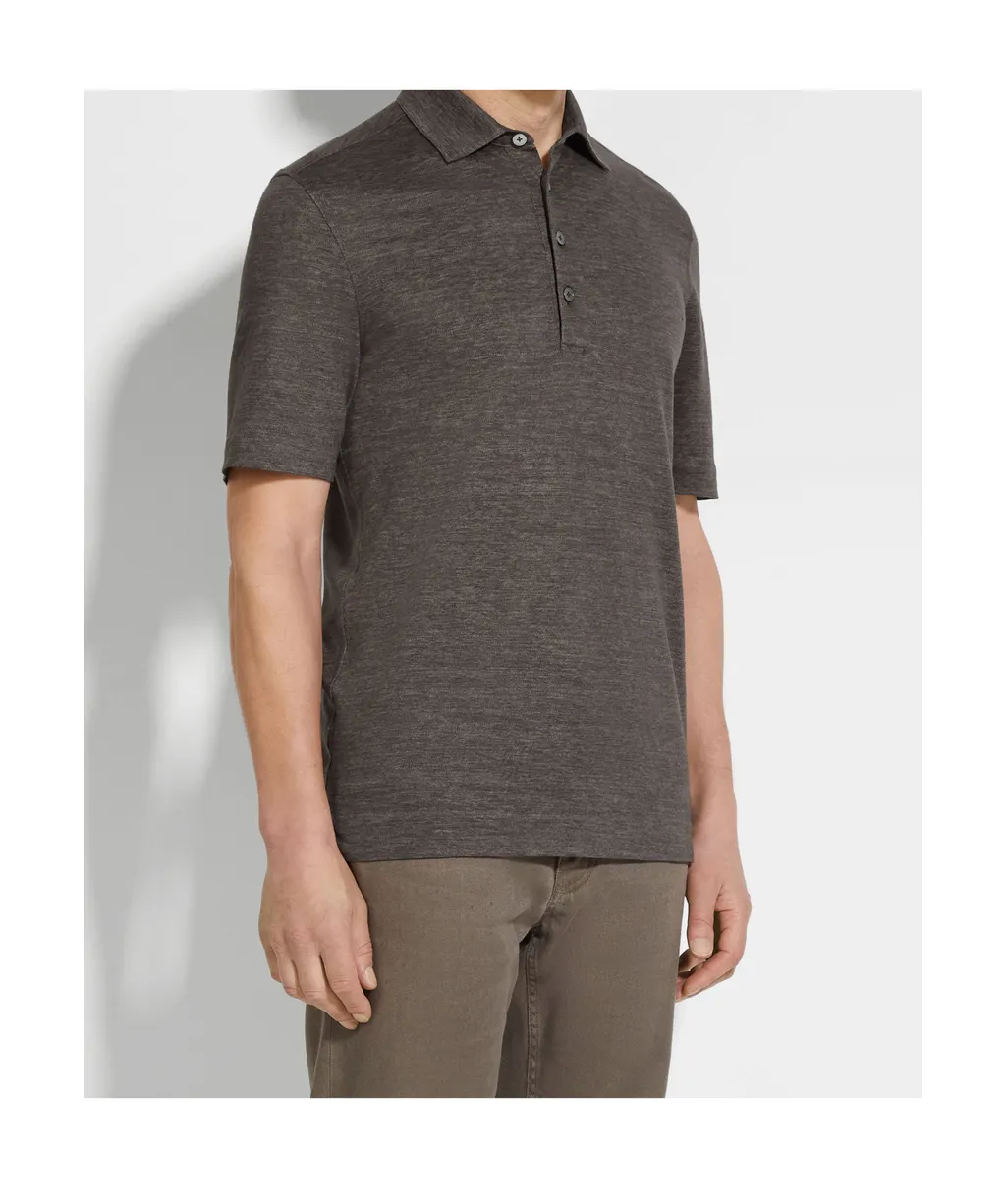Oasi Lino Short-Sleeved Polo Shirt