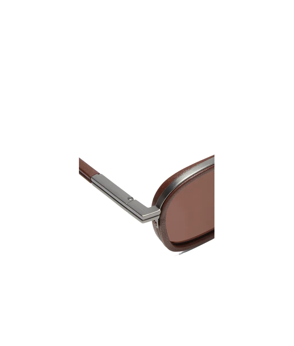 Orizzonte I Metal Acetate And Leather Sunglasses