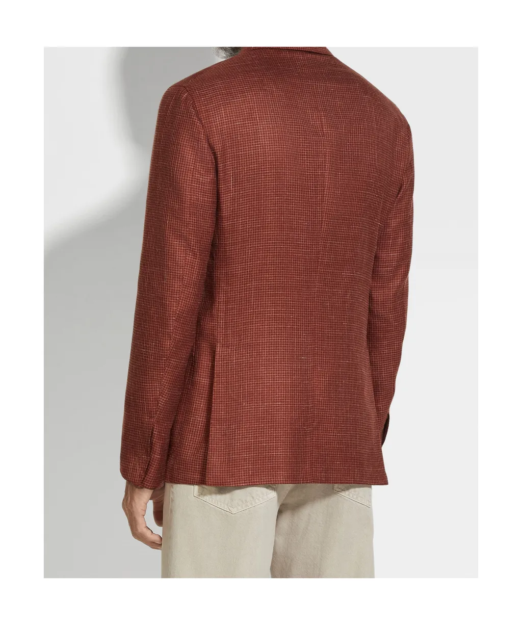 Checked Single-Breasted Jacket