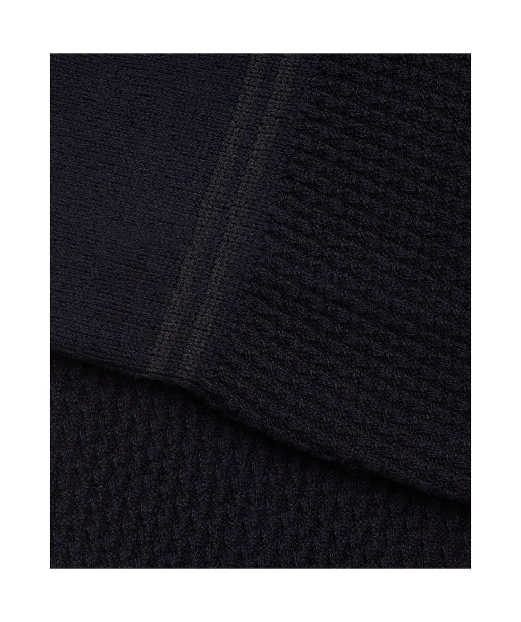 Micro-Jacquard Cotton Blend Socks