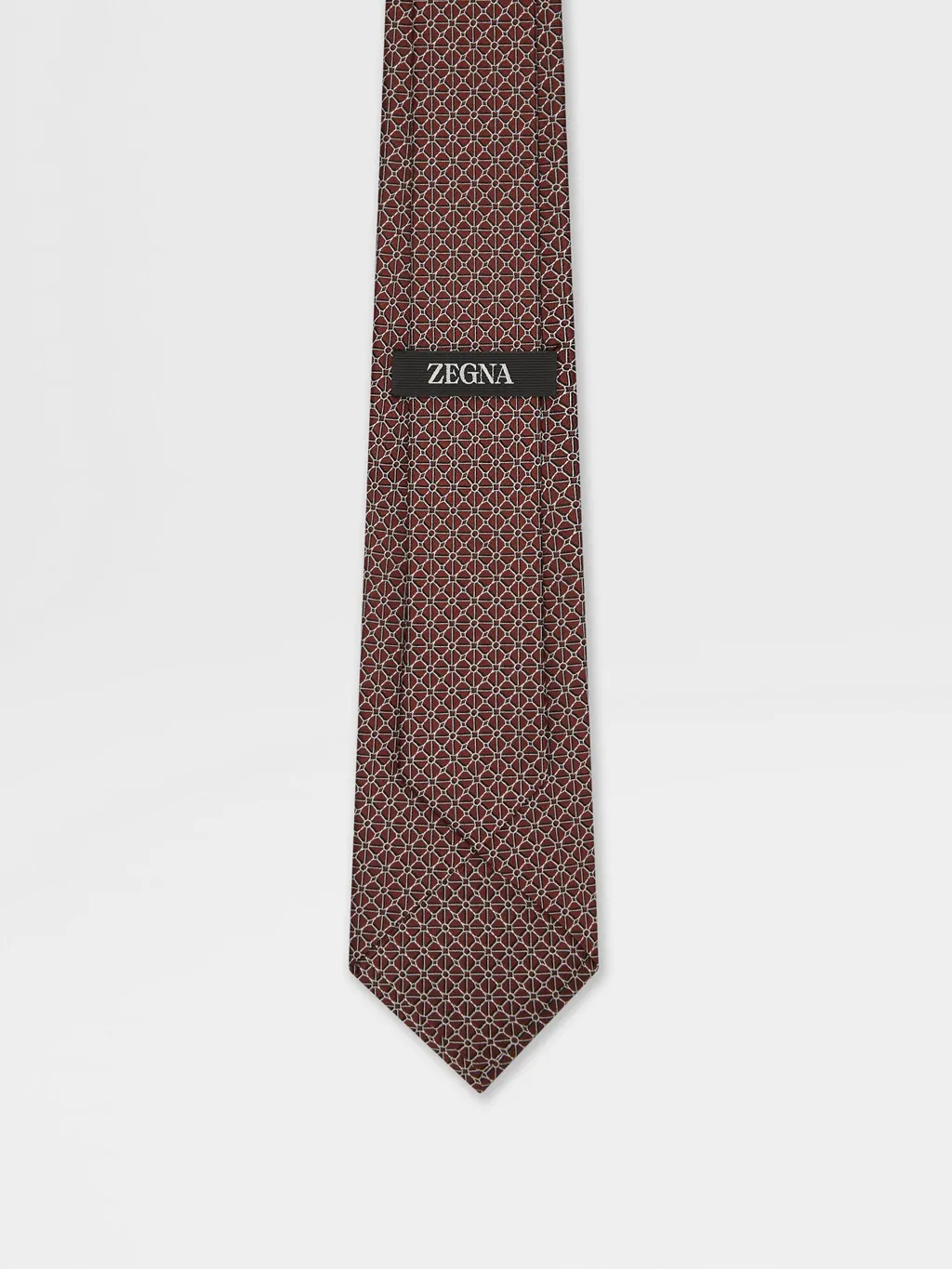 Geometric Floral Pattern Jacquard Tie