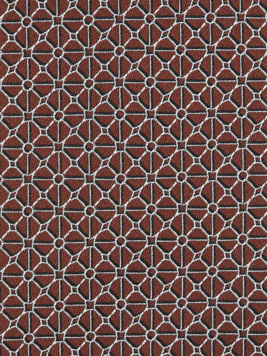 Geometric Floral Pattern Jacquard Tie