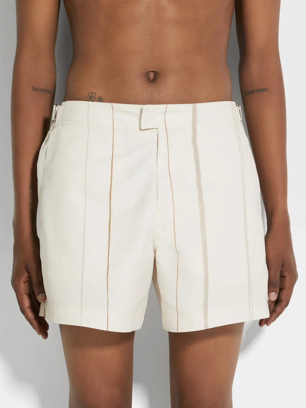 Stripe Print Beach Shorts