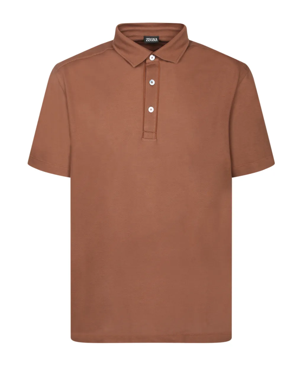 Short Sleeved Half-Button Polo Shirt