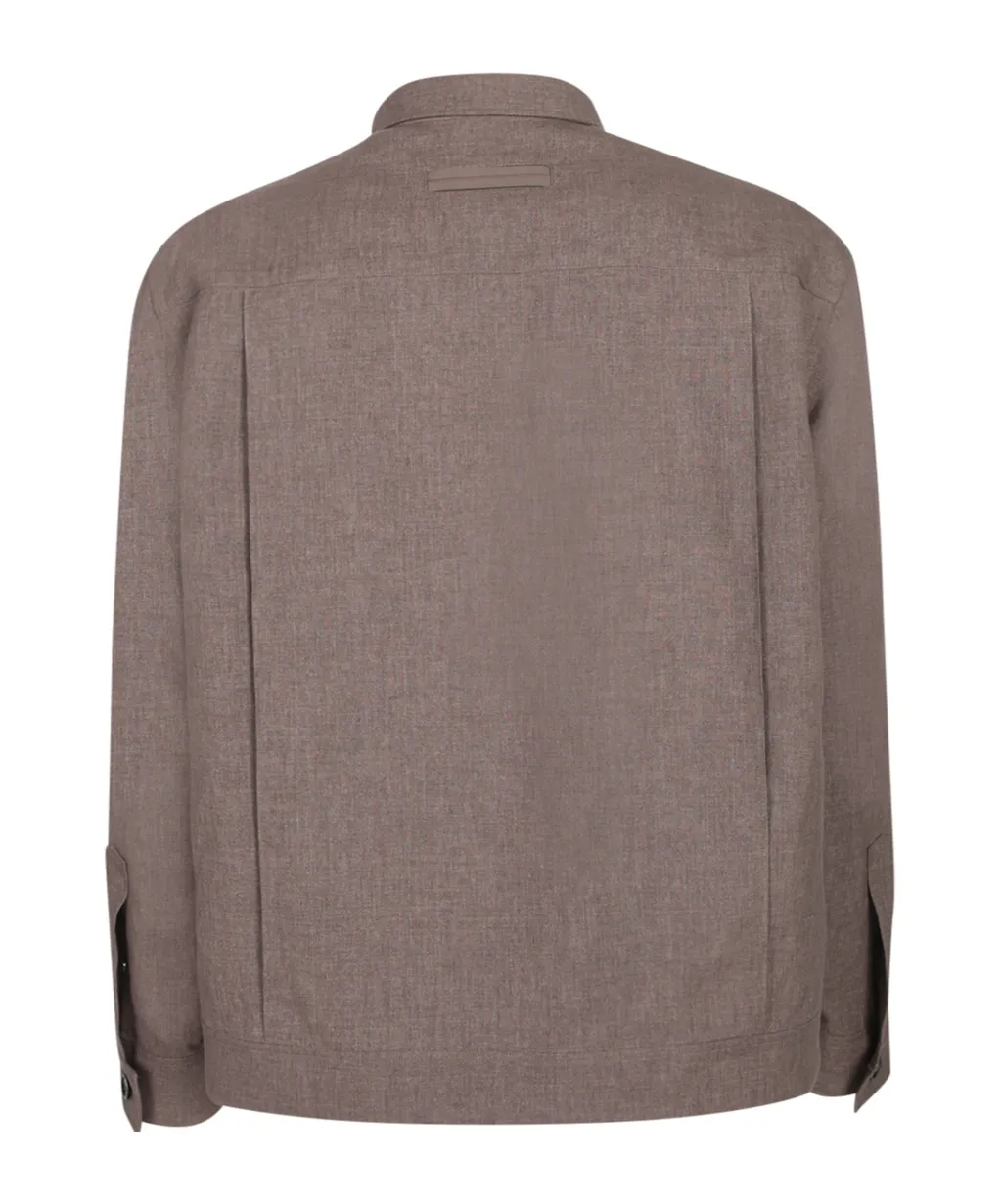 Long Sleeved Buttoned Overshirt