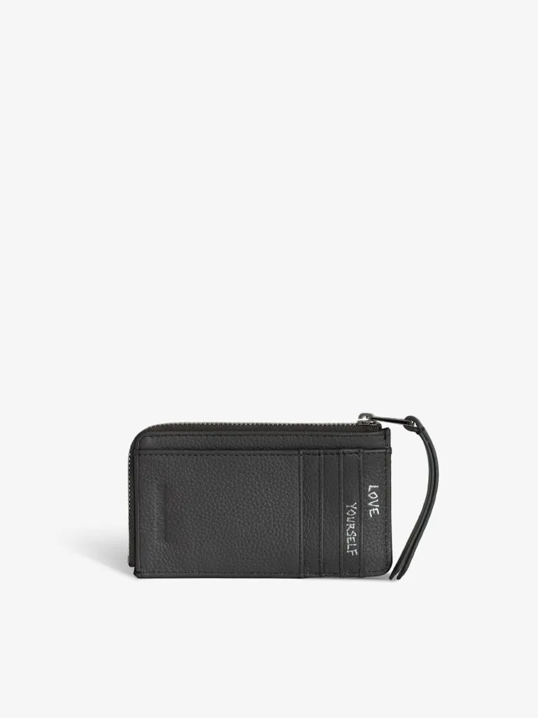 Wings-Detail Top-Zip Wallet