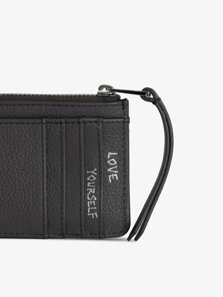 Wings-Detail Top-Zip Wallet