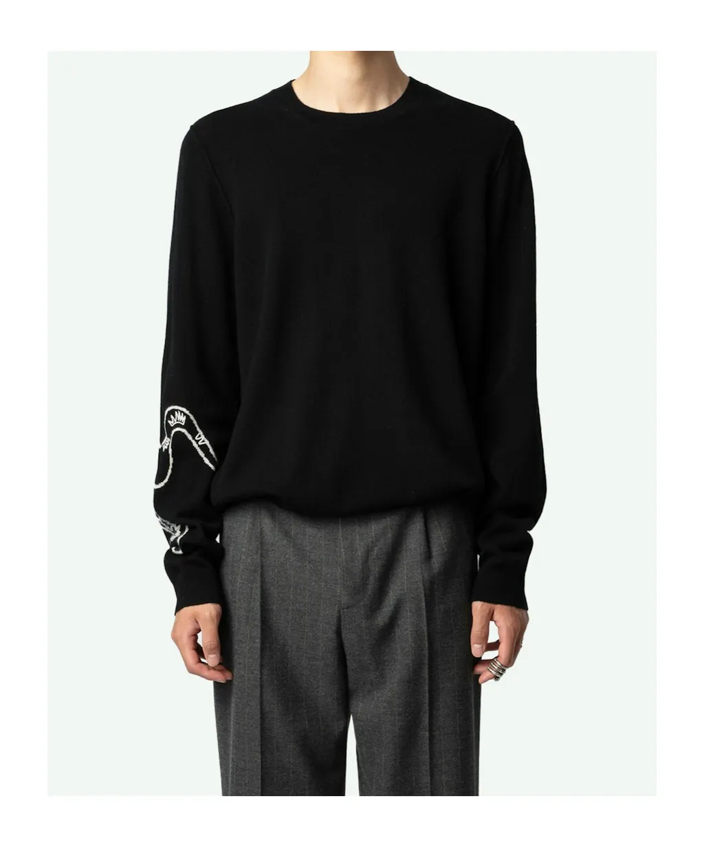 Long-Sleeved Wool Sweater
