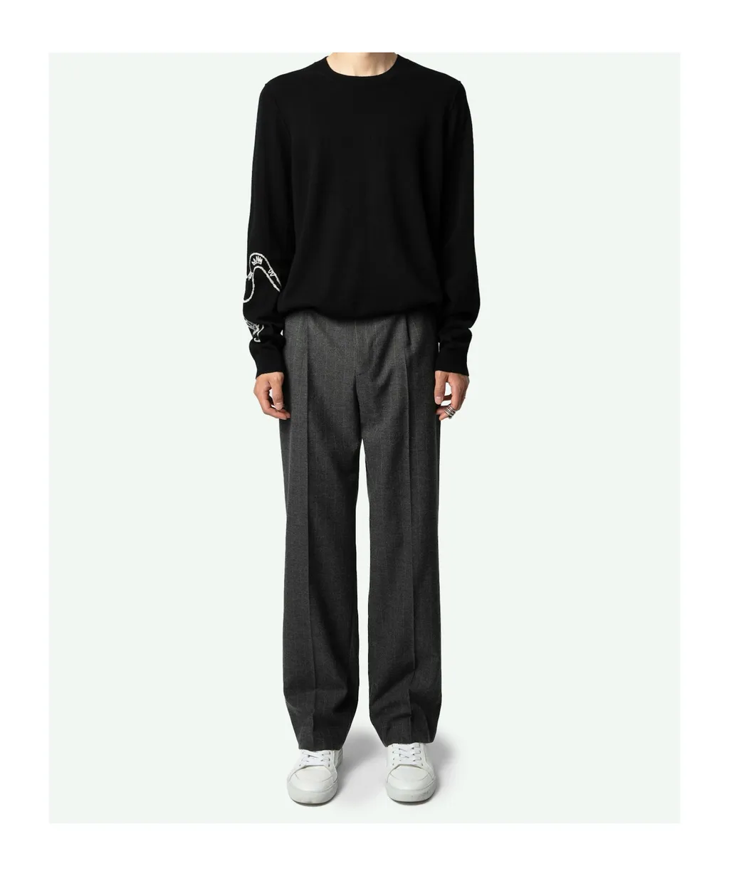 Long-Sleeved Wool Sweater